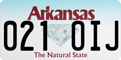AR license plate 021OIJ