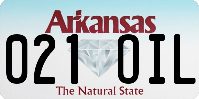 AR license plate 021OIL