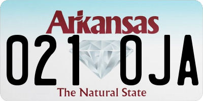 AR license plate 021OJA