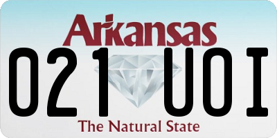 AR license plate 021UOI