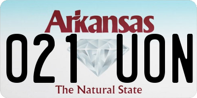 AR license plate 021UON