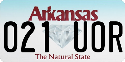 AR license plate 021UOR