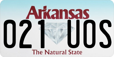 AR license plate 021UOS