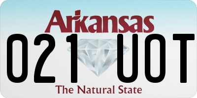 AR license plate 021UOT