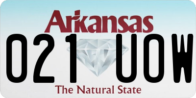 AR license plate 021UOW