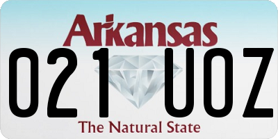 AR license plate 021UOZ
