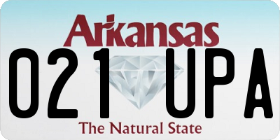 AR license plate 021UPA