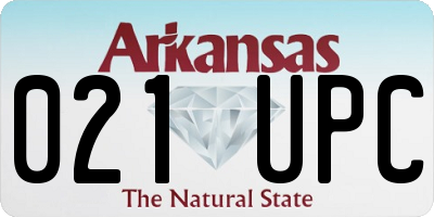 AR license plate 021UPC