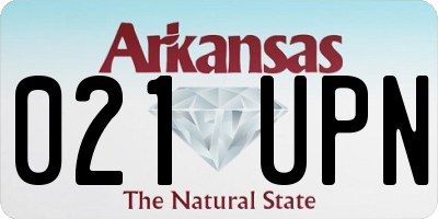 AR license plate 021UPN