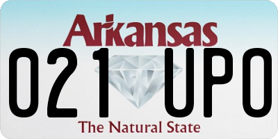 AR license plate 021UPO