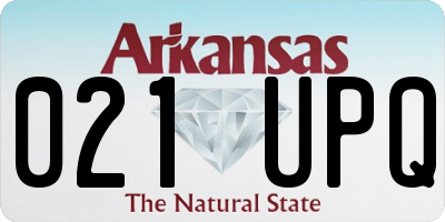AR license plate 021UPQ