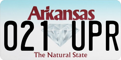 AR license plate 021UPR