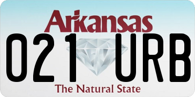 AR license plate 021URB