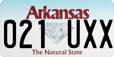 AR license plate 021UXX