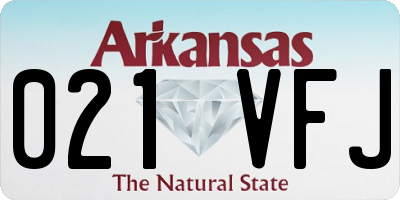 AR license plate 021VFJ