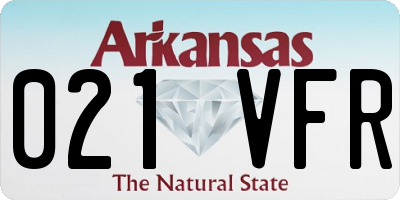 AR license plate 021VFR