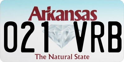 AR license plate 021VRB