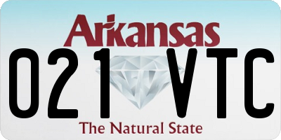 AR license plate 021VTC