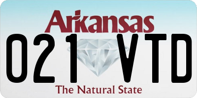 AR license plate 021VTD