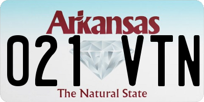 AR license plate 021VTN