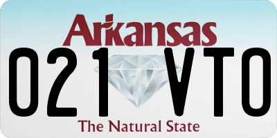 AR license plate 021VTO