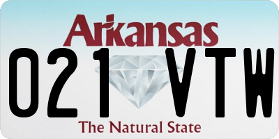 AR license plate 021VTW