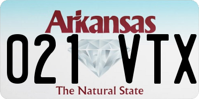 AR license plate 021VTX