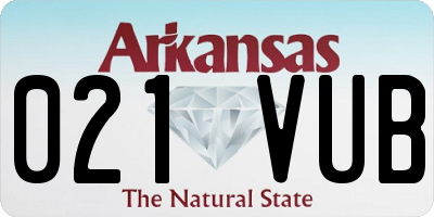 AR license plate 021VUB