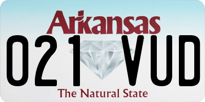 AR license plate 021VUD
