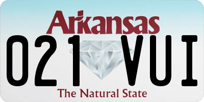 AR license plate 021VUI