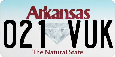 AR license plate 021VUK