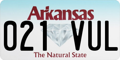 AR license plate 021VUL