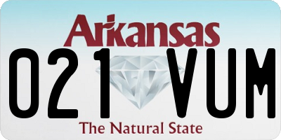 AR license plate 021VUM
