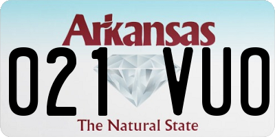 AR license plate 021VUO