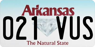 AR license plate 021VUS