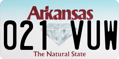 AR license plate 021VUW