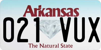 AR license plate 021VUX