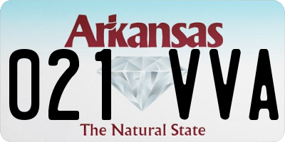 AR license plate 021VVA