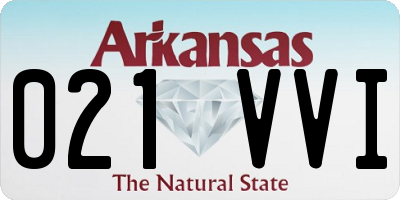 AR license plate 021VVI