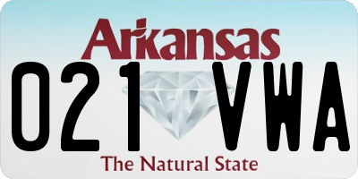 AR license plate 021VWA