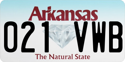 AR license plate 021VWB