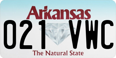 AR license plate 021VWC