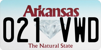 AR license plate 021VWD