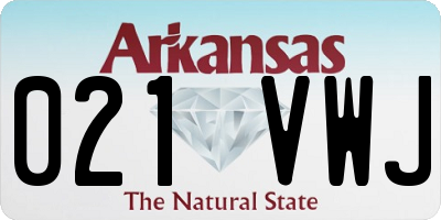 AR license plate 021VWJ