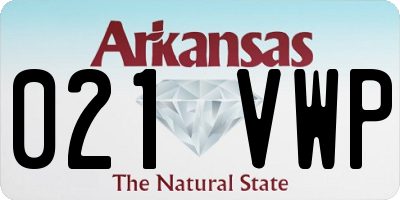 AR license plate 021VWP