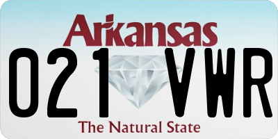 AR license plate 021VWR