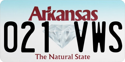 AR license plate 021VWS