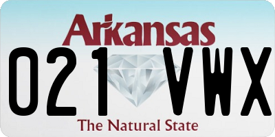 AR license plate 021VWX