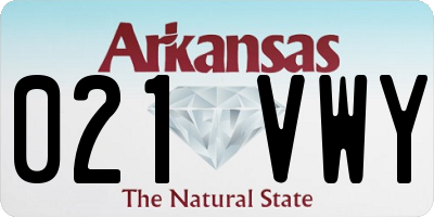 AR license plate 021VWY