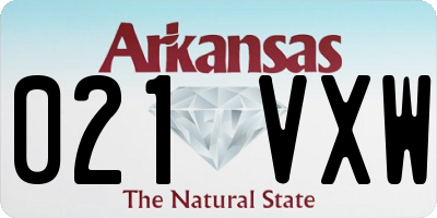 AR license plate 021VXW